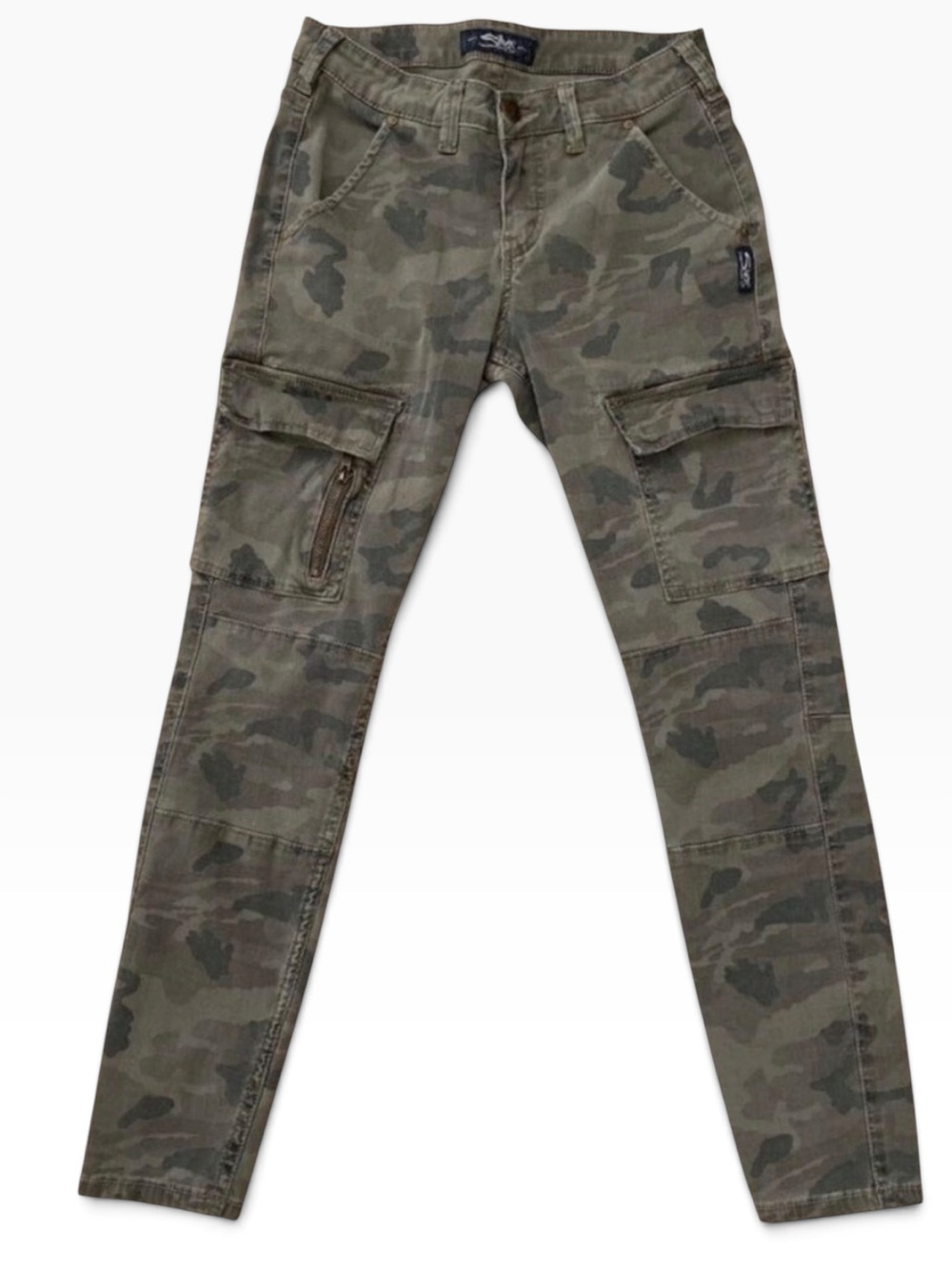 Silver Jeans Co. Camouflage Cargo Pants Size 26 lightly stretch skinny mid